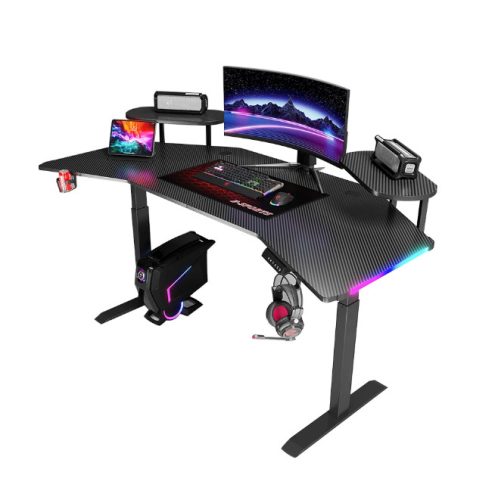 Elektromos Gamer asztal állítható magasság 72-117 cm BR03