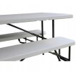 Összecsukható pad - sörpad - 180 cm fehér
